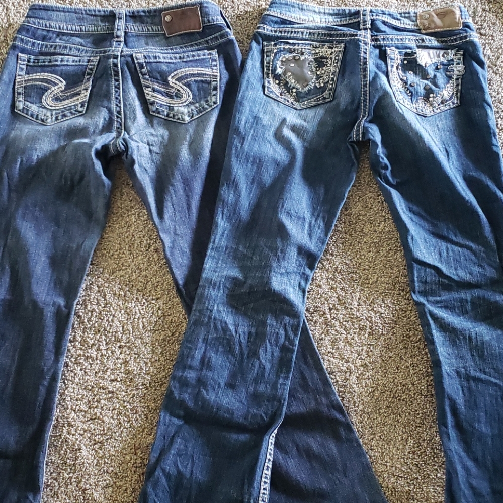 Silver Suki and Aiko Bootcut Jeans reserved for Amanda Wilson